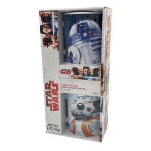 Disney Star Wars 2 Mug Gift set R2-D2 BB-8 Sealed With Cocoa Mix
